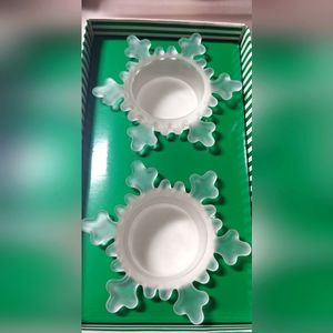 Snowflake decor, tealight holder, candle holder, Christmas decor, winter decor